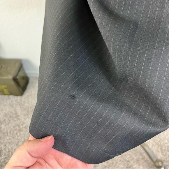 Reversible Turist Pinstripe Trench Midi Jacket - Picture 9 of 14